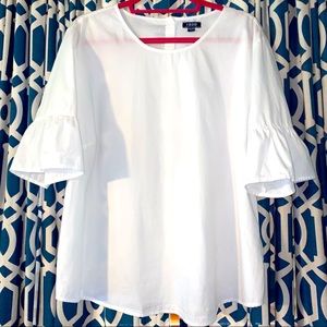NWOT White Cotton Izod Blouse